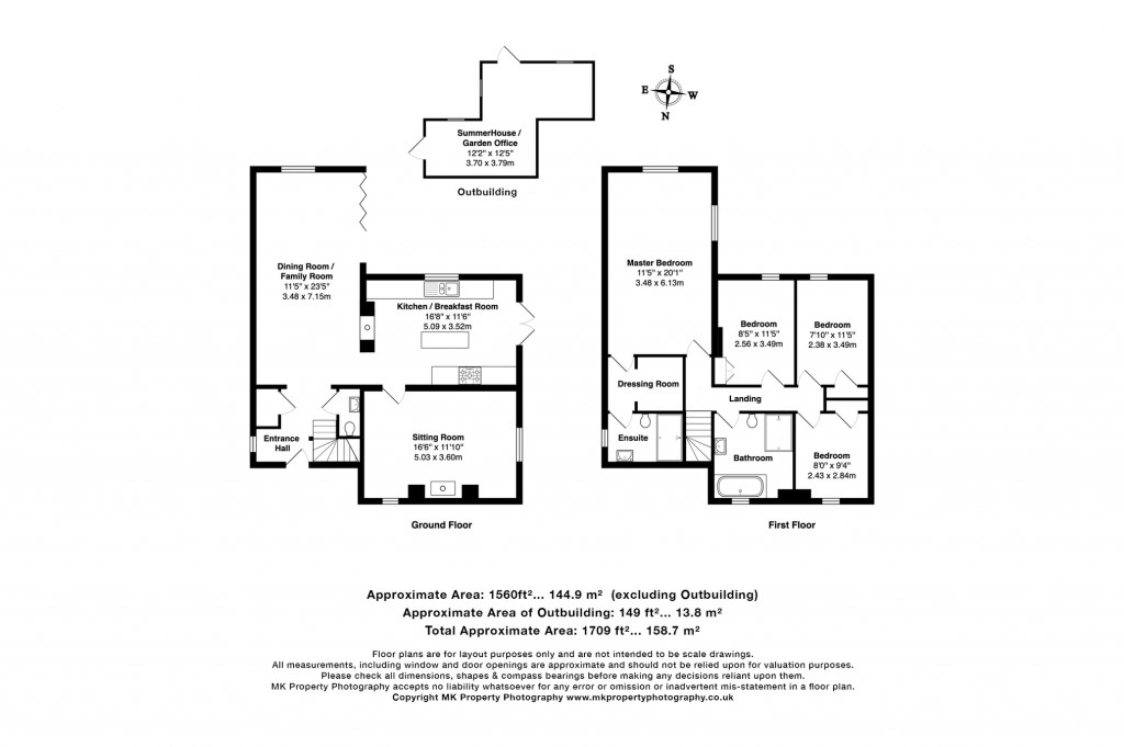 Floorplans For Crown Cottage, The Town, Great Staughton