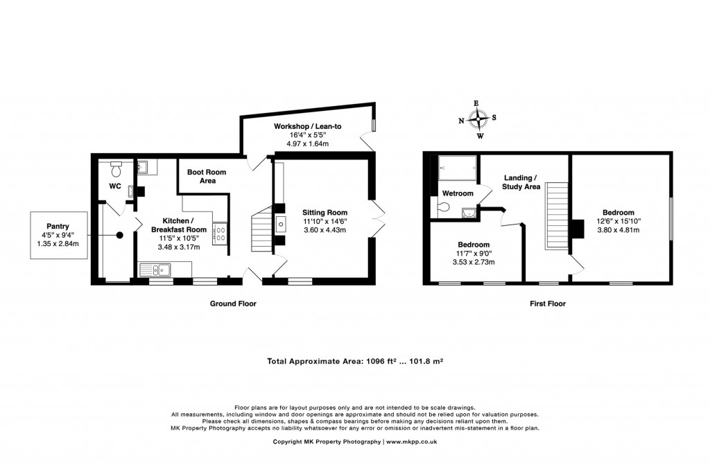 Floorplans For Barn Cottage, Station Road, Tilbrook